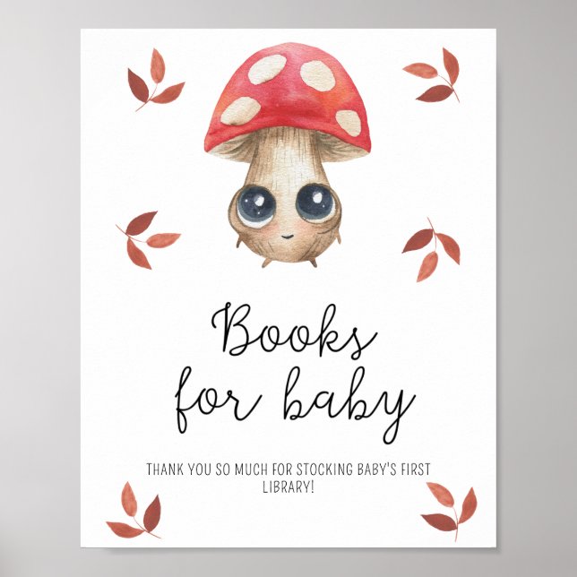 Cute mushroom - Books for baby poster (Front)