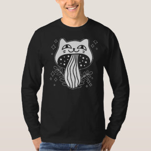 Cute Mushroom Cat Cottage Core Mushroom  Clothing T-Shirt