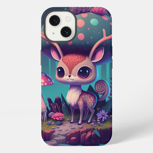 Cute Mushroom Deer Fantasy Case-Mate iPhone Case (Back)