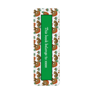Cute Mushroom Doodle Book Label Design