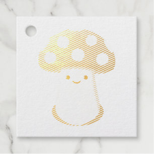 Cute Mushroom Drawing Favour Tags
