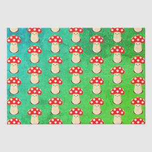 Cute Mushroom Drawing Pattern Tissue Paper