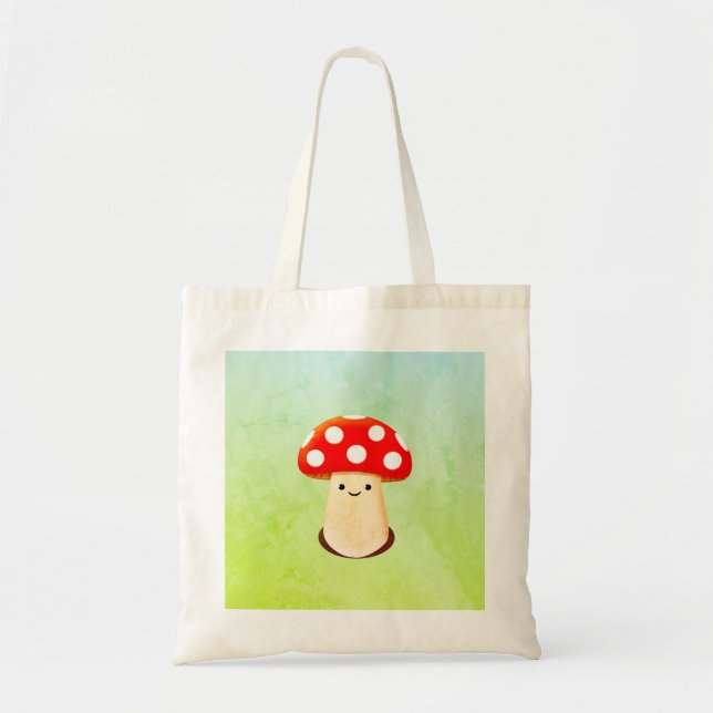 Cute Mushroom Drawing Tote Bag (Front)