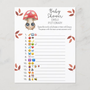 Cute mushroom - Emoji picture game baby shower