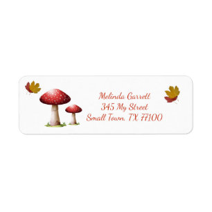 Cute Mushroom Fall Thanksgiving Custom Address