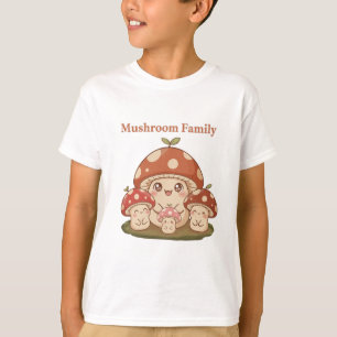 Cute Mushroom Family Kawaii Cottagecore T-Shirt