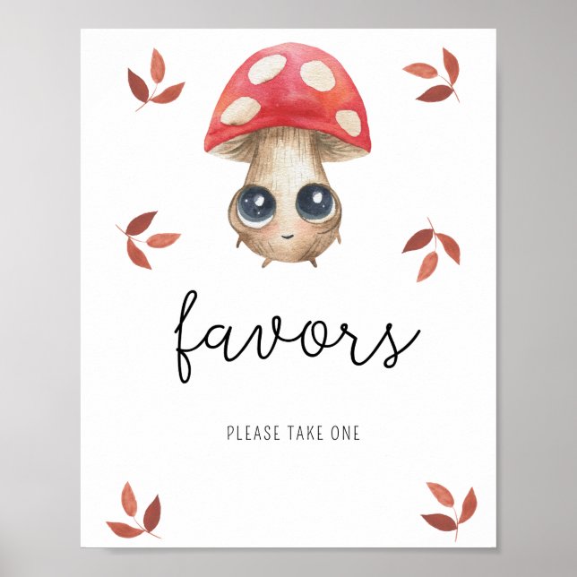 Cute mushroom - Favours Poster (Front)