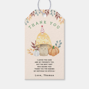 Cute mushroom First birthday party thank you Gift Tags