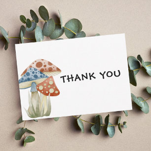 Cute Mushroom Flat Thank You Card