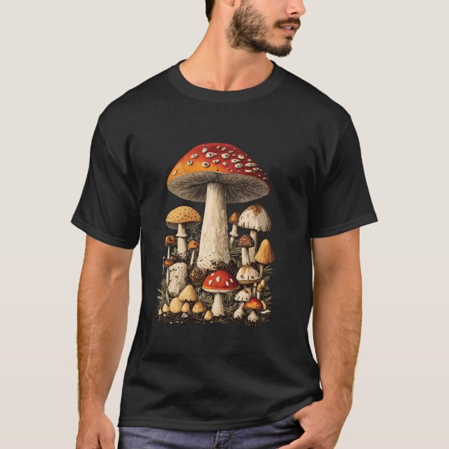 Cute Mushroom Forager T-Shirt (Front)