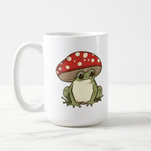 Cute mushroom frog coffee mug