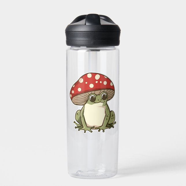 Cute mushroom frog water bottle (Front)