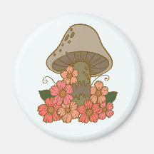 Cute Mushroom Garden Fridge Magnet