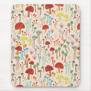 cute mushroom garden mouse pad