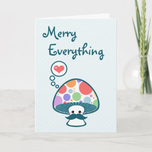 Cute Mushroom Holiday Card