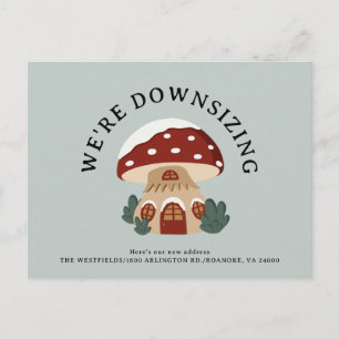 Cute Mushroom House Downsizing New Home Fun Moving Announcement Postcard