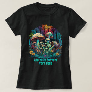 Cute Mushroom House Floral, Mushroom Lovers T-Shirt