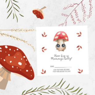 Cute Mushroom - How big is mummy's belly Enclosure Card