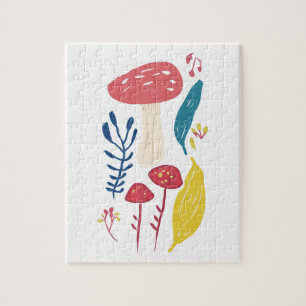 Cute mushroom illustration jigsaw puzzle