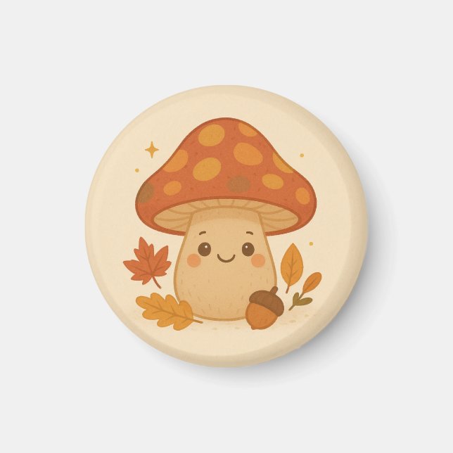 Cute Mushroom Magnet (Front)