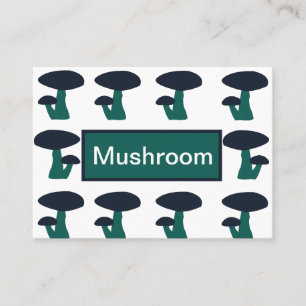 Cute Mushroom Pattern Business Card