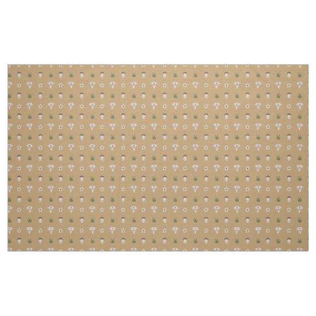 Cute Mushroom Pattern Fabric (Fat Quarter)