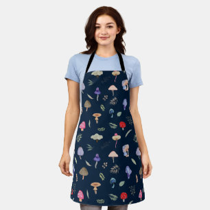 Cute Mushroom Pattern Modern Trendy Style Apron