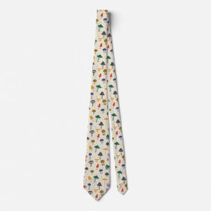 Cute Mushroom Pattern Modern Trendy Style Tie