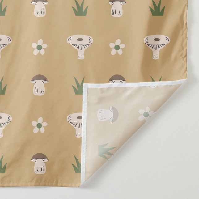 Cute Mushroom Pattern Tapestry (Detail)