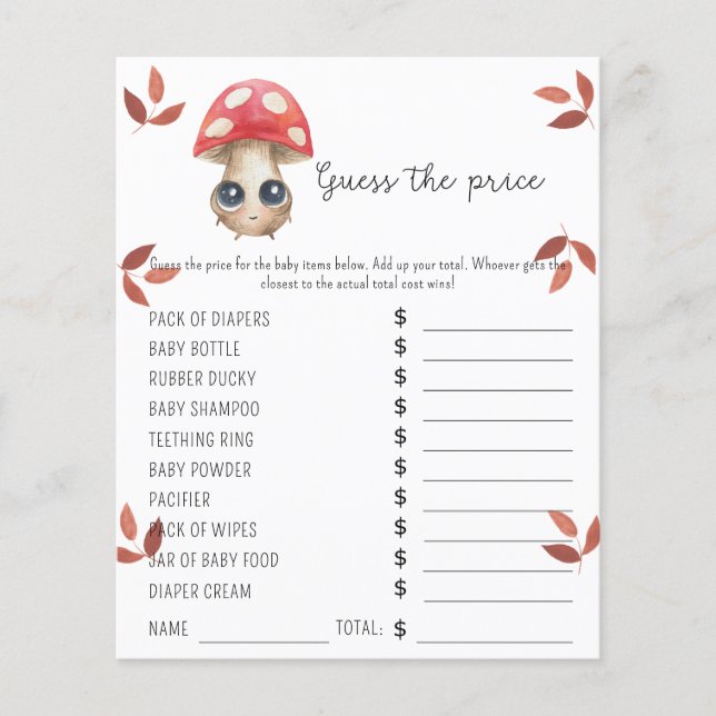 Cute mushroom | Price Guess Game (Front)