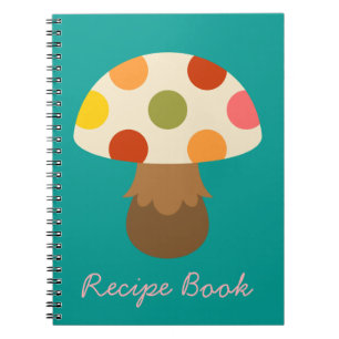 Cute mushroom recipe notebook
