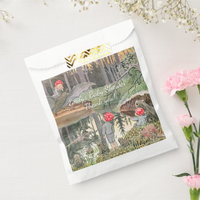Cute Mushroom Woodland Frog Baby Shower Favour Bags (Sealed)