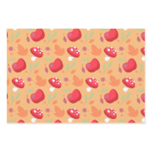 Cute Mushroom Wrapping Paper Sheets | Emma