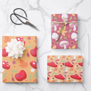 Cute Mushroom Wrapping Paper Sheets   Emma
