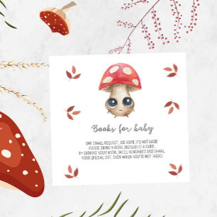 Cute mushrooms - books for baby ticket enclosure card