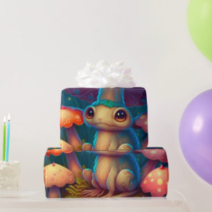 cute mushrooms cottagecore pattern Wrapping Paper
