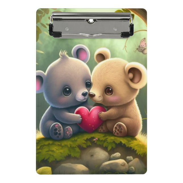 Cute mushrooms in the forest      clipboard (Front)