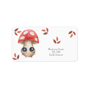 Cute mushrooms - label