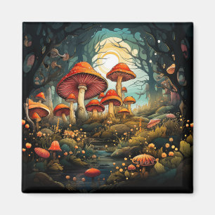 Cute mushrooms magnet