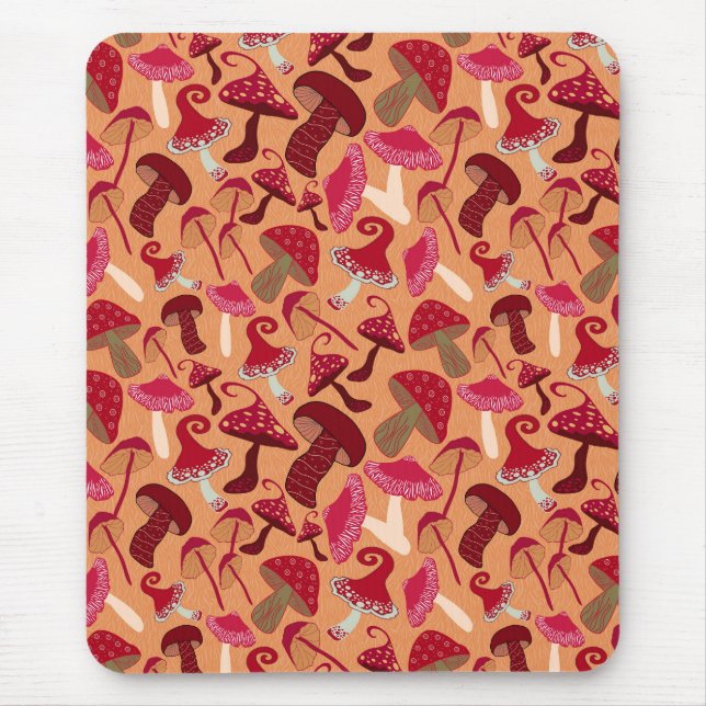 Cute Mushrooms Mouse Mat (Front)