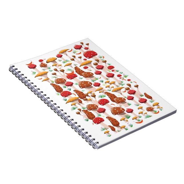 Cute Mushrooms Pattern Notebook (Right Side)