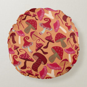 Cute Mushrooms Round Cushion