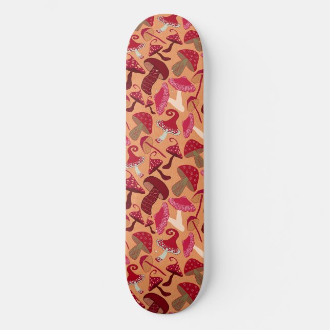 Cute Mushrooms Skateboard (Front)