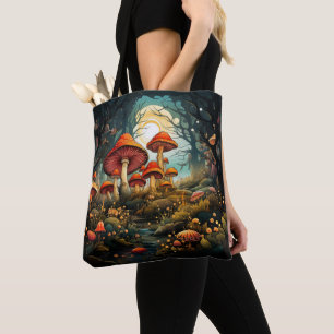 Cute mushrooms tote bag
