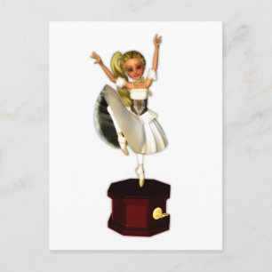 Cute Music Box Dancer Postcard