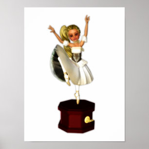 Cute Music Box Dancer Poster