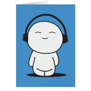 Cute Music Cartoon - Headphones