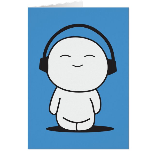 Cute Music Cartoon - Headphones (Front)