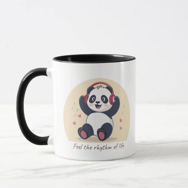 Cute Music Panda Mug (Left)