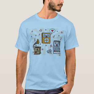 Cute Music Players - Men's T-Shirt